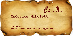 Csócsics Nikolett névjegykártya